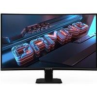 GIGABYTE GS27QCA Quad HD 27" Curved LED Gaming Monitor - Black, Black
