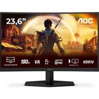 Aoc C24G42E Full HD 24" Curved VA WLED Gaming Monitor - Black & Red, Black,Red