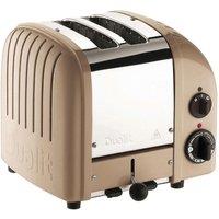 DUALIT 20462 2-Slice Toaster - Sandstone, Silver/Grey,Brown