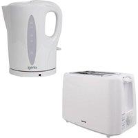 IGENIX IGPK28 2-Slice Toaster & Kettle Bundle - White, White