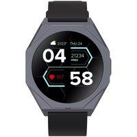 CANYON Otto SW-86 Smart Watch - Black, Silicone Strap, Black
