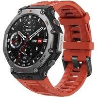 AMAZFIT T-Rex 3 Smart Watch - Lava, Silicone Strap, Red,Orange
