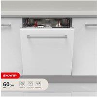 SHARP QW-NI15I49D3X-EN Full-size Fully Integrated Dishwasher, White