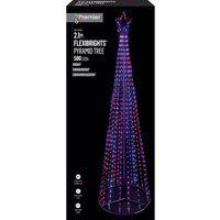 PREMIER 2.1 m FlexiBrights Pyramid Tree - Multicolour