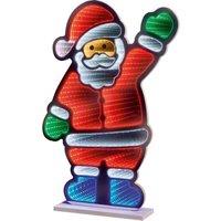 PREMIER Standing Waving Santa Infinity Mirror with Multicolour LEDs - 60 cm