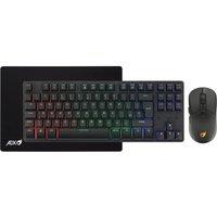 ADX Rainbow Wireless Gaming Keyboard & Mouse Set - Black, Black