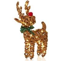 PREMIER Big Nose Reindeer with 40 Warm White LEDs - 37 cm