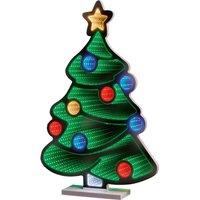 PREMIER Christmas Tree Infinity Mirror with Multicolour LEDs - 60 cm