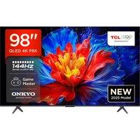 TCL 98P8K 98" Smart 4K Ultra HD HDR QLED TV, Silver/Grey