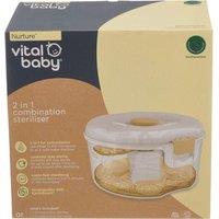 VITAL BABY EarthSmart 2-in-1 Combination Steriliser - Clear & Oat