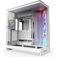 NZXT H9 FLOW RGB ATX Mid-Tower PC Case - White, White