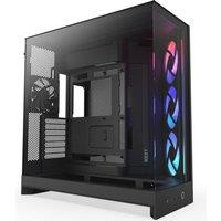 NZXT H9 Flow RGB ATX Mid-Tower PC Case - Black, Black