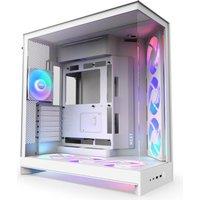 NZXT H9 FLOW RGB ATX Mid-Tower PC Case - White, White