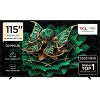 TCL C7K 115" QD-Mini LED 4K HDR Smart Google TV - 115C7K-UK, Black