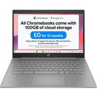 HP 14a-ne1500sa 14 Refurbished Chromebook - Intel Celeron, 64 GB eMMC, Grey (Very Good Condition), Silver/Grey