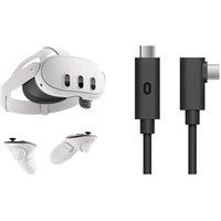 Meta Quest 3 Mixed Reality Headset & Quest Link Cable USB Type-C Bundle