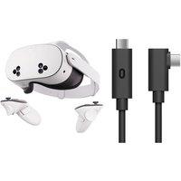 Meta Quest 3S Mixed Reality Headset & Quest Link Cable USB Type-C Bundle