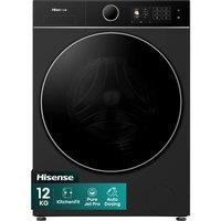 HISENSE KitchenFit 5i Series WF5I1245BBR WiFi-enabled 12 kg 1400 Spin Washing Machine - Black, Black