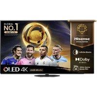 65 HISENSE A85Q OLED 4K Smart AI TV with Freely - 65A85QTUK, Black,Silver/Grey