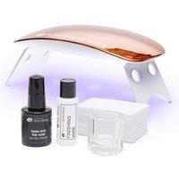 RIO UVLF4 UV Nail Lamp & Gel Polish Kit, White,Gold