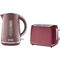 DAEWOO Cascade SDA2911GE Jug Kettle and 2-Slice Toaster Bundle - Ruby Red, Red
