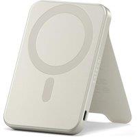 SATECHI OntheGo Qi2 5000 mAh Wireless Magnetic Power Bank - Sand, Cream