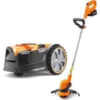 LAWNMASTER OcuMow 16 MX 24V VBRM16 Robotic Lawn Mower & Grass Trimmer - Orange & Black