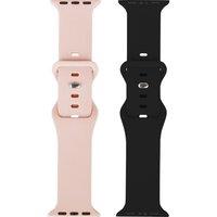 SANDSTROM Apple Watch 38-42 mm Silicone Strap - Set of 2, Pink & Black, Black,Pink