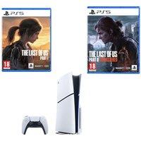 SONY PlayStation 5 (Model Group, Slim), The Last of Us Part I & Part II Remastered Bundle, White