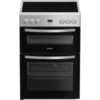 INDESIT IDE6VDCS1 60 cm Electric Ceramic Cooker - Silver, Silver/Grey,Black