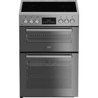 Beko AeroPerfect FDCA6732CM 60 cm Electric Ceramic Cooker - Silver, Silver/Grey