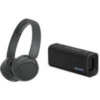 Sony ULT FIELD 3 Portable Bluetooth Speaker & Wireless Bluetooth Headphones Bundle, Black