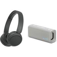 Sony ULT FIELD 3 Portable Bluetooth Speaker & Wireless Bluetooth Headphones Bundle, White