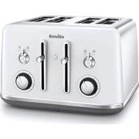 BREVILLE Mostra VTR048 4-Slice Toaster - White & Chrome, White