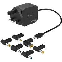 J5CREATE JUP1565DCF-FN 67 W GaN USB Charger - 1.8 m, Black