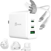 J5CREATE JUP3565CV-N 65 W GaN USB Charger - 1 m, White