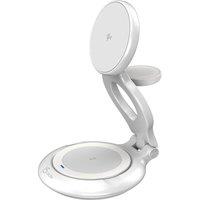 J5CREATE JUPW3415-N Qi2 3-in-1 Magnetic 15 W Wireless Charging Stand - White, White