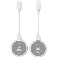 J5CREATE ScreenCast 4K Wireless Display HDMI Extender, White,Silver/Grey