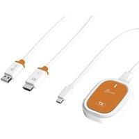 J5CREATE ScreenCast Full HD JVAW61-N USB Type-C to USB Display Adapter, White,Orange