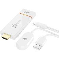 J5CREATE ScreenCast 4K JVAW76-N HDMI to USB Display Adapter, White