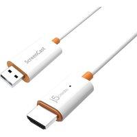 J5CREATE ScreenCast JVAW56-N HDMI to USB Display Adapter, White