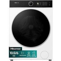 HISENSE KitchenFit 5i Series WD5I1045BWQ WiFi-enabled 10.5 kg Washer Dryer - White, White