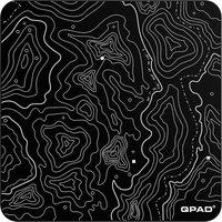 QPAD Glass Superglide Mouse Mat - Black & White, Large