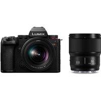 PANASONIC LUMIX DC-S5M2 Mirrorless Camera with S5 II 20-60 mm f/3.5-5.6 Lens & 50 mm f/1.8 Lens, Black
