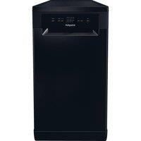 HOTPOINT HP2FE10CS90BUK Slimline Dishwasher - Black, Black