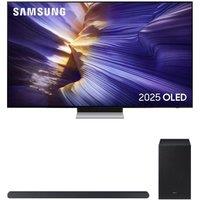 65" Samsung S90F OLED 4K Vision AI Smart TV 2025 (QE65S90F) & HW-S700D/XU 3.1 Wireless Sound Bar Bundle, Black