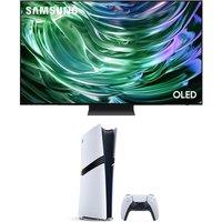 77" Sony BRAVIA 8 Smart 4K Ultra HD HDR OLED TV & PlayStation 5 Pro Bundle, Silver/Grey
