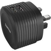 HAMA 73014150 Dual 12 W USB Charger, Black