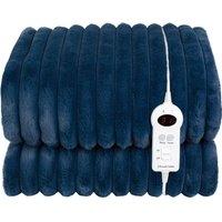 RUSSELL HOBBS Heated Throw Electric Blanket - Navy Blue, Single