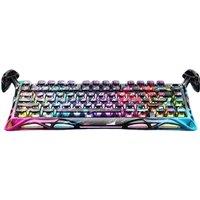 GRAVASTAR Mercury V75 Pro Mechanical Gaming Keyboard - Neon Graffiti, Patterned,Black